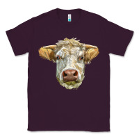 Plum Charolais bull face Classic Tee - LillyAllenDesigns