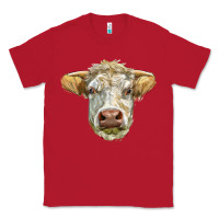 Red Charolais bull face Classic Tee - LillyAllenDesigns