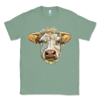 Sage Charolais bull face Classic Tee - LillyAllenDesigns