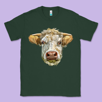 Charolais Bull Face Classic Tee Designed By Lillyallendesigns