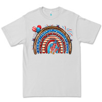 Dove Grey American rainbow Premium Tee - Neo Western