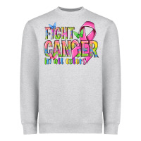 Heather Grey fight cancer in all colors Heavyweight Sweatshirt - NancyCooperArtShop