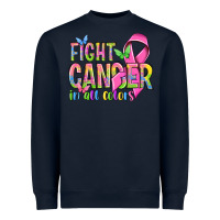 Navy fight cancer in all colors Heavyweight Sweatshirt - NancyCooperArtShop