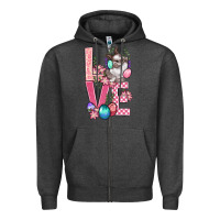 Charcoal Heather Love Easter Zipper Hoodie - BundleAndBundleShop