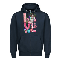 Navy Love Easter Zipper Hoodie - BundleAndBundleShop