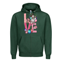 Sports Green Love Easter Zipper Hoodie - BundleAndBundleShop