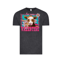 Vintage Black be my valentine with guarnsey Vintage Tee - AdoDesignShop