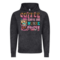 Vintage Black coffee gives me nurse power Vintage Hoodie - AdoDesignShop