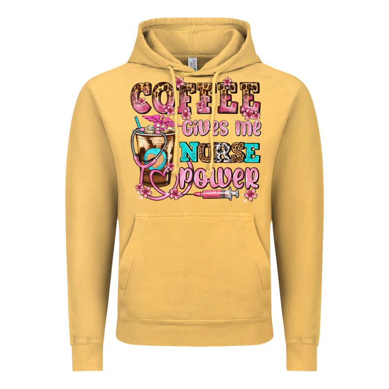 Coffee Gives Me Nurse Power Vintage Hoodie by AdoDesignShop | Teevron