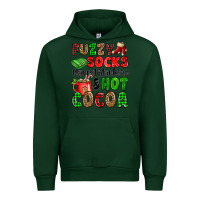 Forest Green fuzzy socks flannel blankets and hot cocoa Urban Hoodie - OliviaCreatesArt