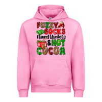 Fuchsia Pink fuzzy socks flannel blankets and hot cocoa Urban Hoodie - OliviaCreatesArt