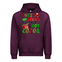 Mauve Wine fuzzy socks flannel blankets and hot cocoa Urban Hoodie - OliviaCreatesArt