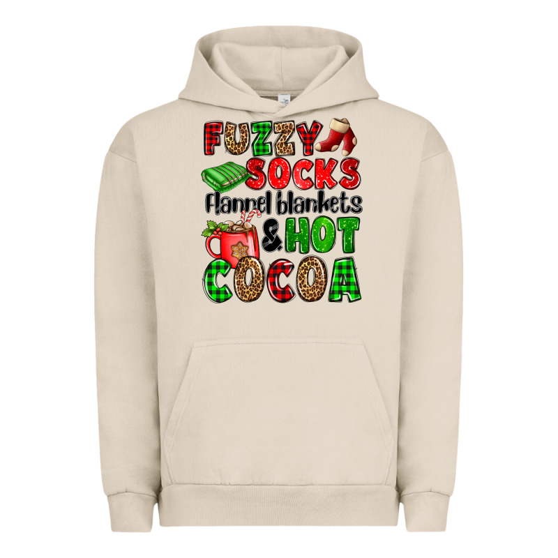 Fuzzy Socks Flannel Blankets And Hot Cocoa Urban Hoodie by OliviaCreatesArt | Teevron