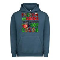 Pigment Midnight Navy fuzzy socks flannel blankets and hot cocoa Urban Hoodie - OliviaCreatesArt