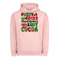 Pigment Salmon fuzzy socks flannel blankets and hot cocoa Urban Hoodie - OliviaCreatesArt