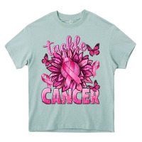 Arona Tackle Cancer with Sunflower Heavy Core Tee - texasbilliewilder
