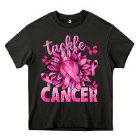 Asphalt Tackle Cancer with Sunflower Heavy Core Tee - texasbilliewilder