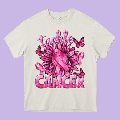 Tackle Cancer With Sunflower Heavy Core Tee Designed By Texasbilliewilder