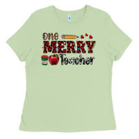 Matcha one merry teacher Ladies Tee - RanaPortraitStore
