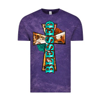 Cloud Purple blessed cross Vintage Tee - BarkalooDesign