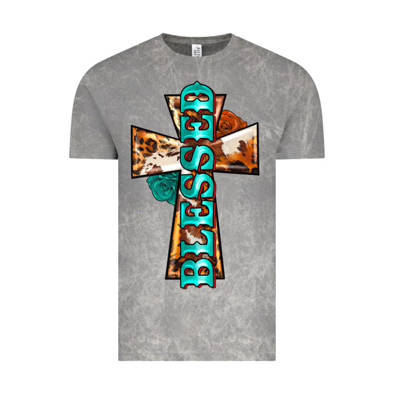 Blessed Cross Vintage Tee by BarkalooDesign | Teevron