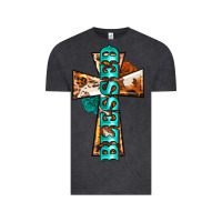 Vintage Black blessed cross Vintage Tee - BarkalooDesign