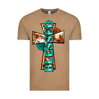 Vintage Coffee blessed cross Vintage Tee - BarkalooDesign