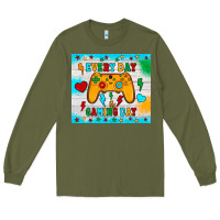 Army Green every day is gaming day Long Sleeve Tee - JahusDesignShop