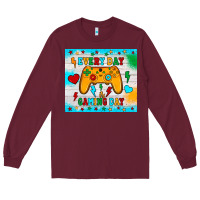 Burgundy every day is gaming day Long Sleeve Tee - JahusDesignShop
