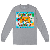 Heather Grey every day is gaming day Long Sleeve Tee - JahusDesignShop