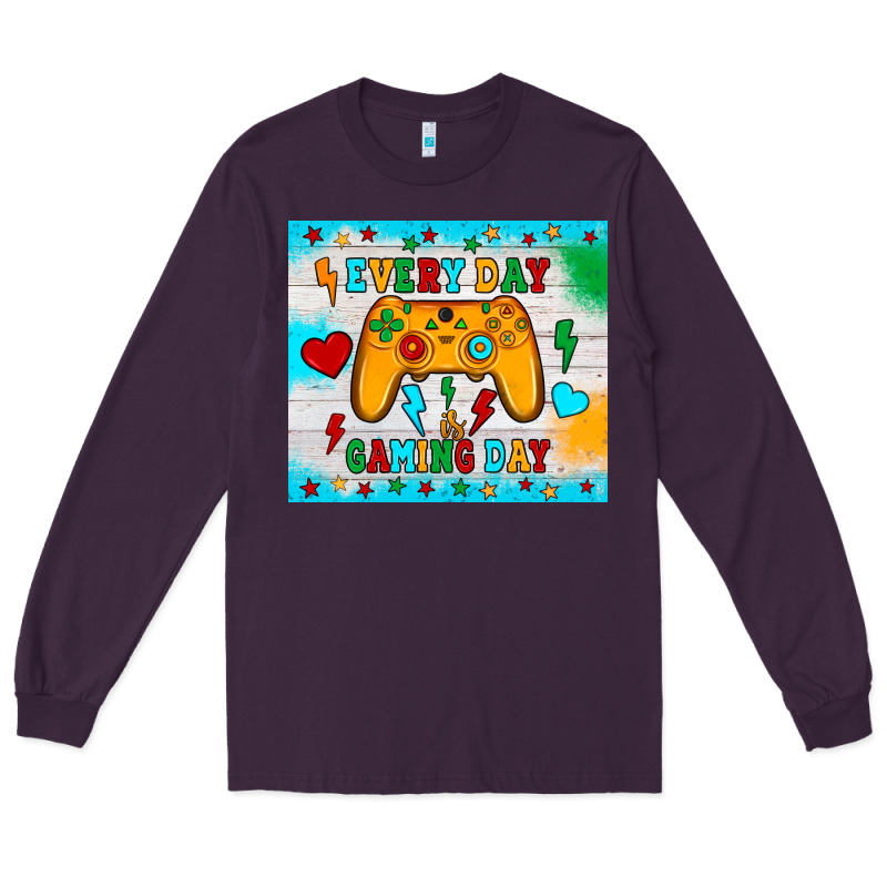 Every Day Is Gaming Day Long Sleeve Tee by JahusDesignShop | Teevron