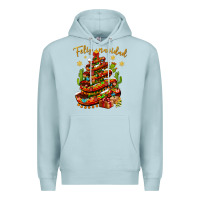 Blue Mist Christmas Feliz Navidad Premium Hoodie - NancyCooperArtShop
