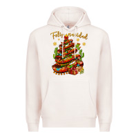 Pale Pink Christmas Feliz Navidad Premium Hoodie - NancyCooperArtShop