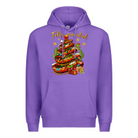 Purple Christmas Feliz Navidad Premium Hoodie - NancyCooperArtShop