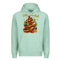 Seafoam Christmas Feliz Navidad Premium Hoodie - NancyCooperArtShop