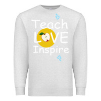 Oatmeal Heather teach love inspire Premium Sweatshirt - Bettercallsaul