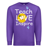 Purple teach love inspire Premium Sweatshirt - Bettercallsaul