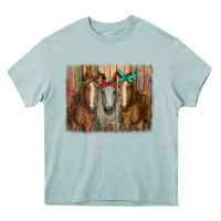 Arona horses with bandanas Heavy Core Tee - RanaPortraitStore