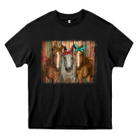 Black horses with bandanas Heavy Core Tee - RanaPortraitStore