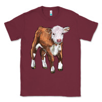 Burgundy hereford calf Classic Tee - LillyAllenDesigns