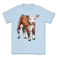 Dusty Blue hereford calf Classic Tee - LillyAllenDesigns