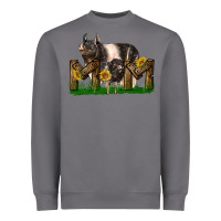 Storm Western Mom With Hampshire Pig And Baby Pig Heavyweight Sweatshirt - LillyAllenDesigns