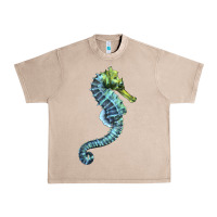 French Oak Blue Seahorse Urban Heavy Tee - LillyAllenDesigns