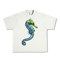 Pistachio Blue Seahorse Urban Heavy Tee - LillyAllenDesigns