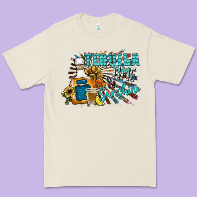 Tequila Time & Sunshine Premium Tee Designed By Sublimationcraftshop