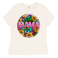 Bone tie dye mama Ladies Tee - texasbilliewilder