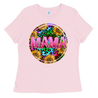 Bubblegum Pink tie dye mama Ladies Tee - texasbilliewilder