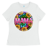 White tie dye mama Ladies Tee - texasbilliewilder