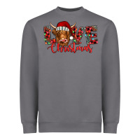 Storm love christmas highland cow and turquoise gemstone Heavyweight Sweatshirt - Jasminsmagicworld