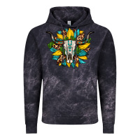 Cloud Black bull skull gemstone cactus leopard sunflower Vintage Hoodie - Artiststas